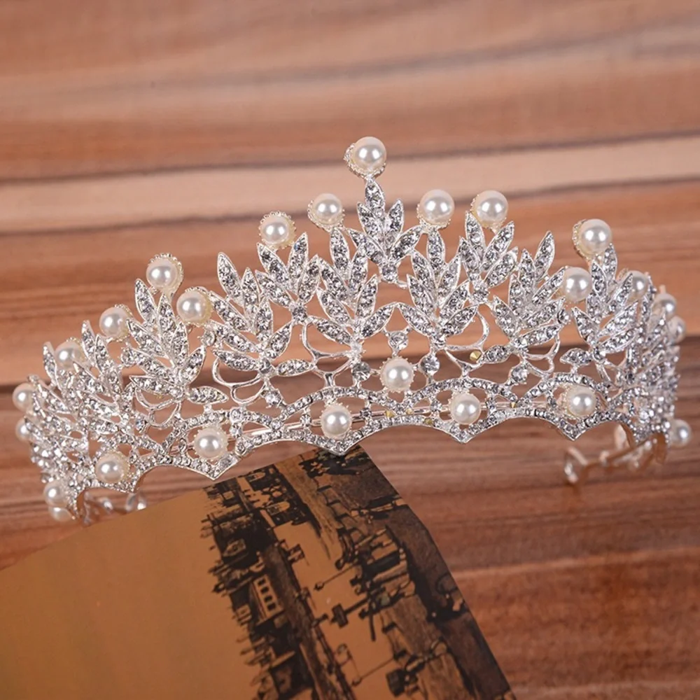 Elegant Silver Pearl Tiara
